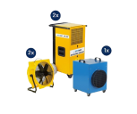 Promopack 2x bouwdroger, ventilator en kachel