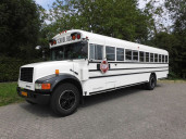 Amerikaanse schoolbus wit