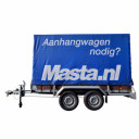 Tandemaanhanger huif 300x135x180 cm