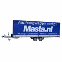 Tandemaanhanger huif 600x183x180 cm