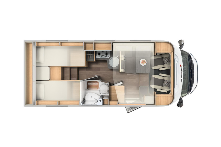 Sunlight T67S automaat - Camperverhuur aan de Vecht - 2