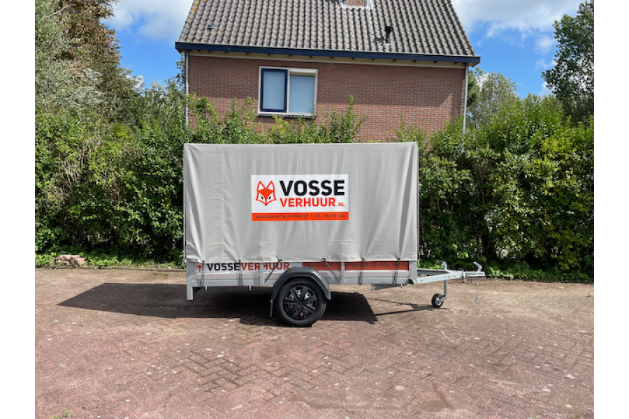 Aanhanger met huif | 255x130x180 cm - Vosse verhuur - 2