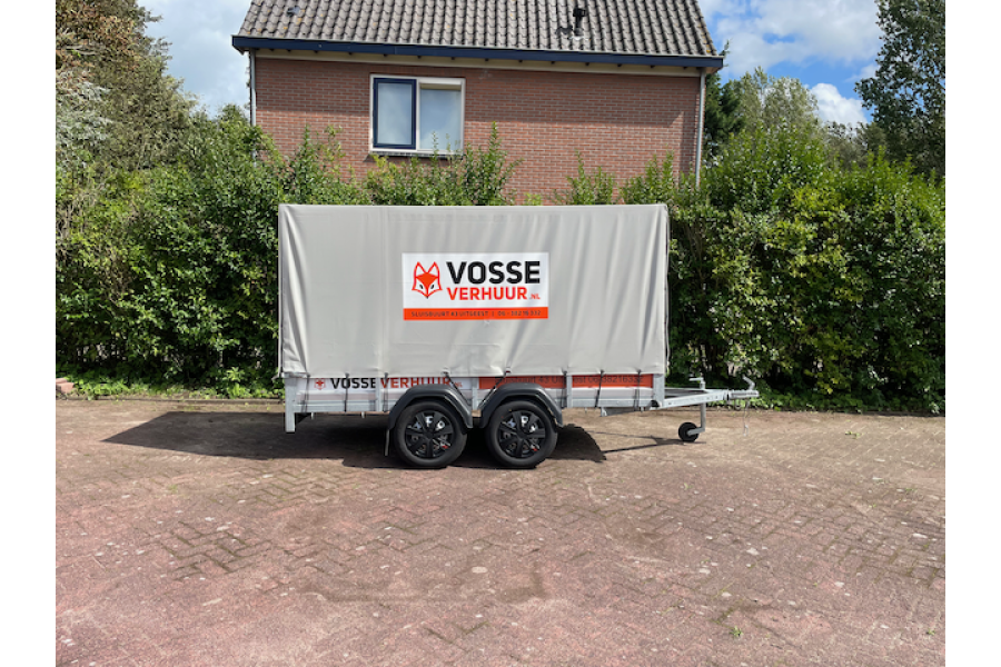 Tandemaanhanger huif | 270x130x140 - Vosse verhuur - 2
