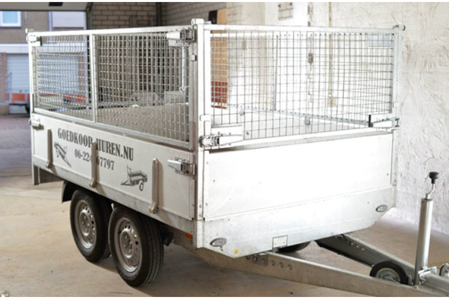 Dubbelas aanhanger | 250×130 cm - Goedkoophuren.nu - 2