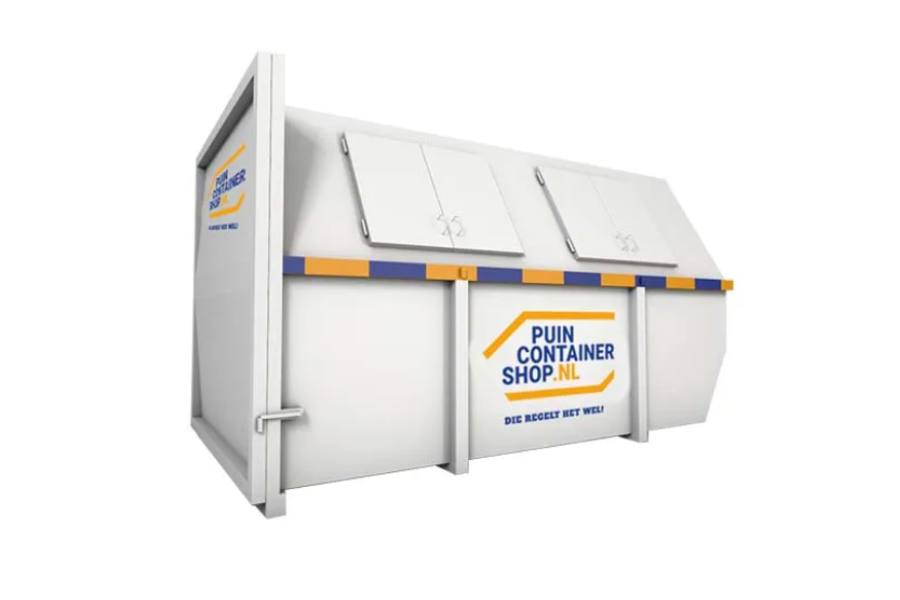 10m3 Grofvuilcontainer gesloten - Puincontainershop.nl - 1