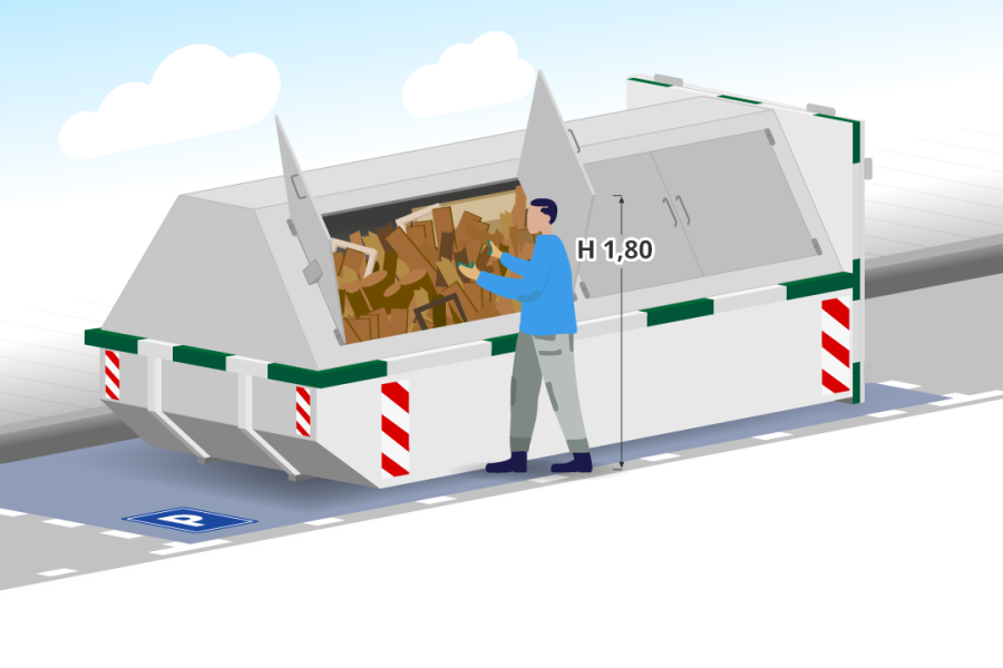 10m³ Gesloten houtafvalcontainer - Nijhuis Milieu Service - 2