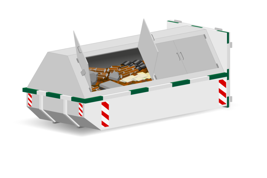 10m³ Gesloten puinafvalcontainer - Nijhuis Milieu Service - 1