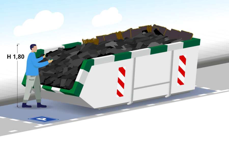 10m³ Dakafvalcontainer - Hartog Containers - 2