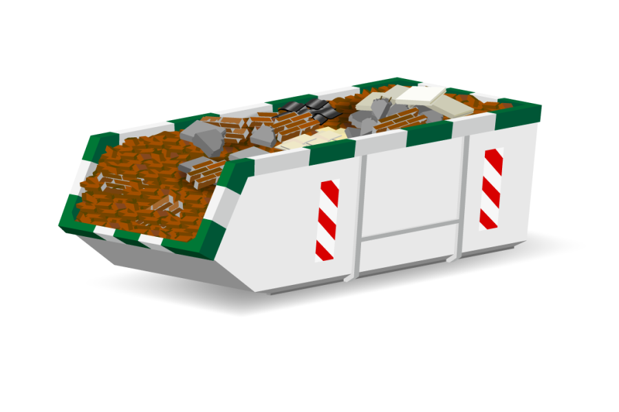 10m³ Puinafvalcontainer - Bakbestellen.nl - 1