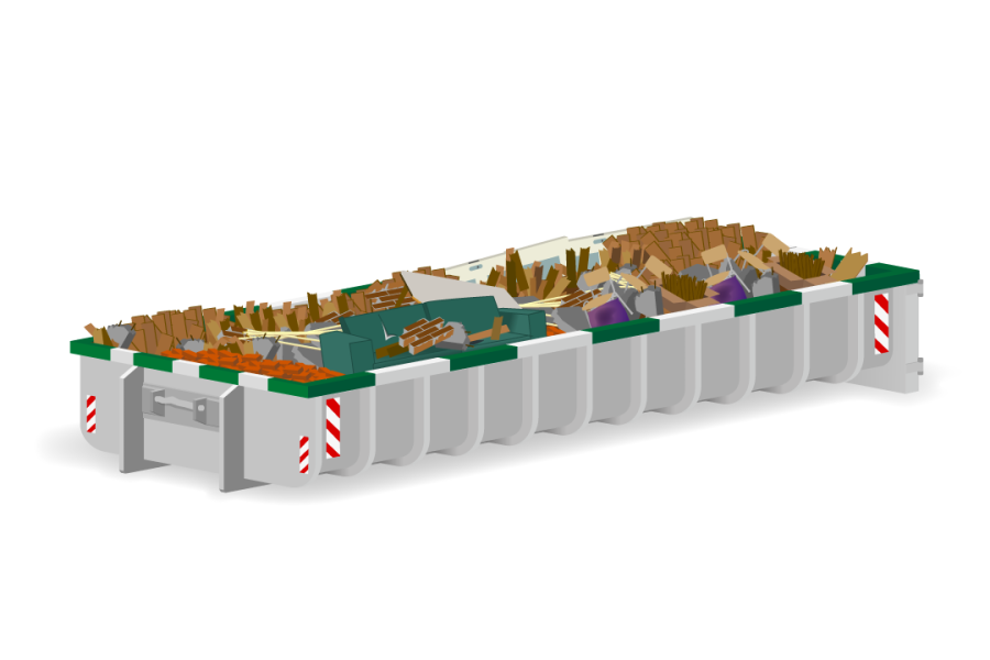 15m³ Bouw- en sloopafvalcontainer - Top Milieu Service - 1