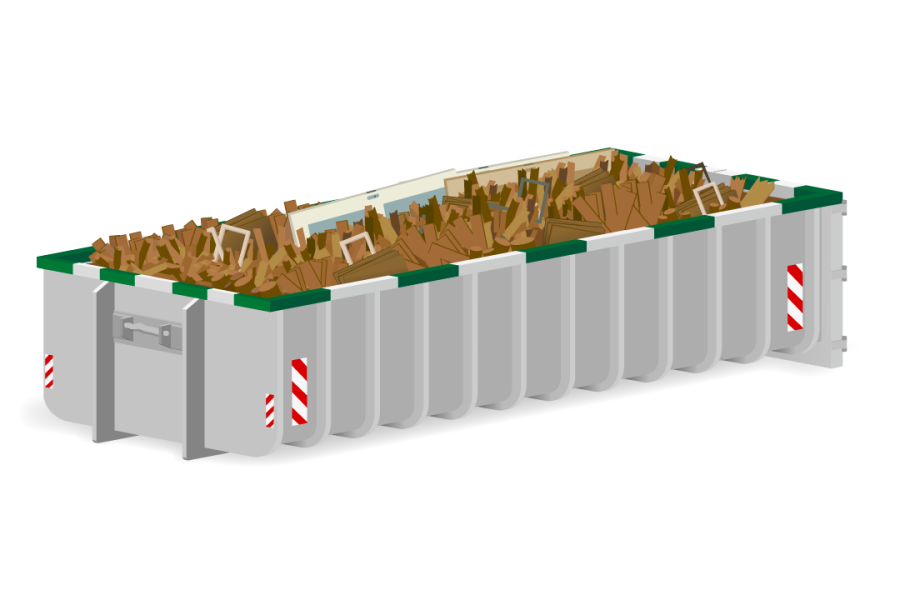 40m³ Houtafvalcontainer B - Top Milieu Service - 1