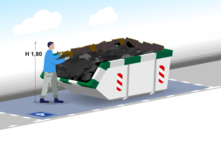 4m³ Dakafvalcontainer - Nijhuis Milieu Service - 2