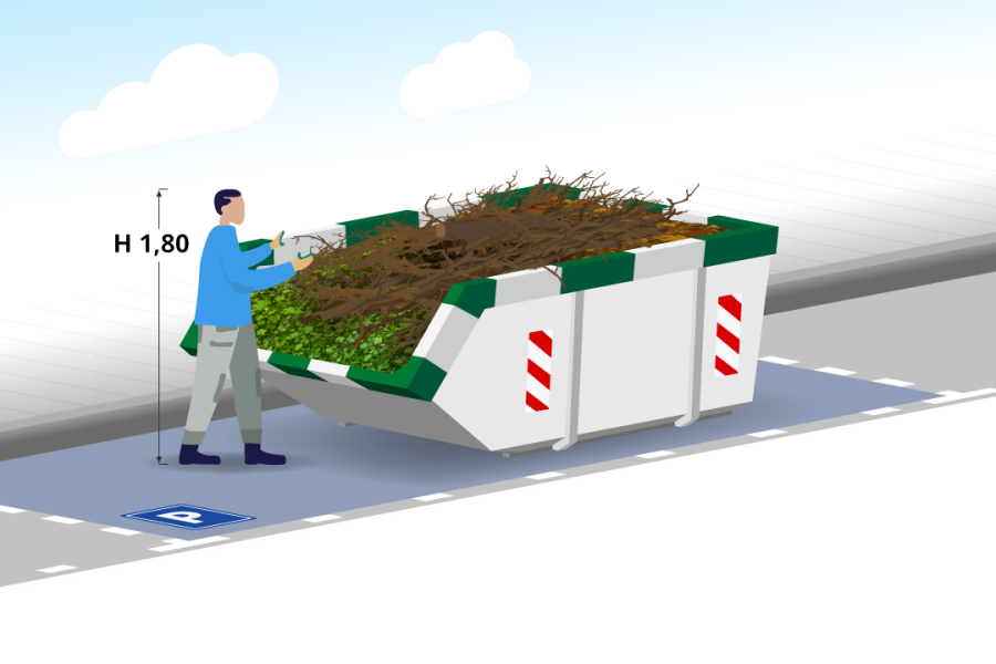 4m³ Tuin- en groenafvalcontainer - Nijhuis Milieu Service - 2