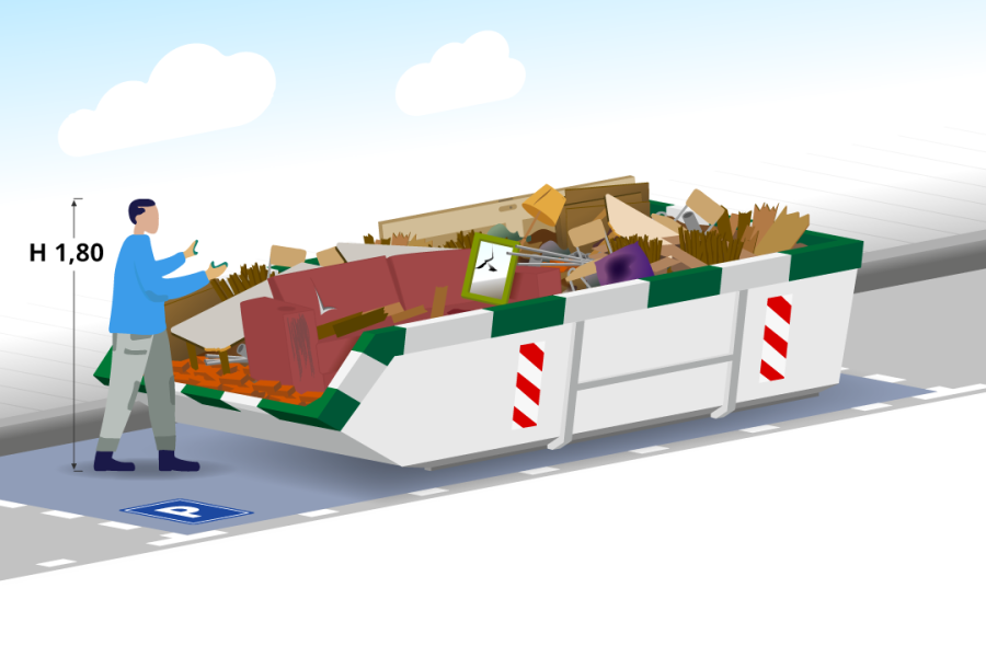 6m³ Grofvuilcontainer - Spelt Afvalinzameling - 4