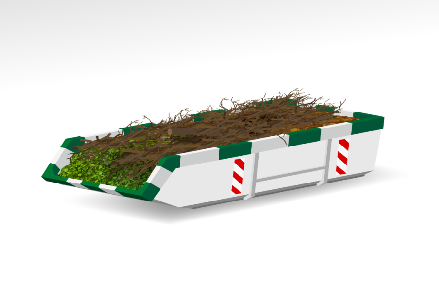 6m³ Tuin- en groenafvalcontainer - Containerverlener.nl - 1
