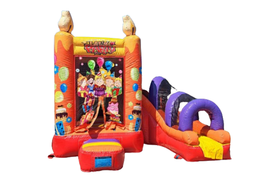 Springkussen met glijbaan - Party Verhuur Hollink - 2