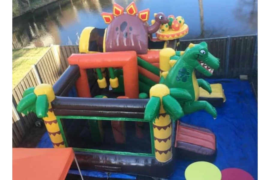 Open springkussen Dino multiplay - Konings Kidsparty - 2
