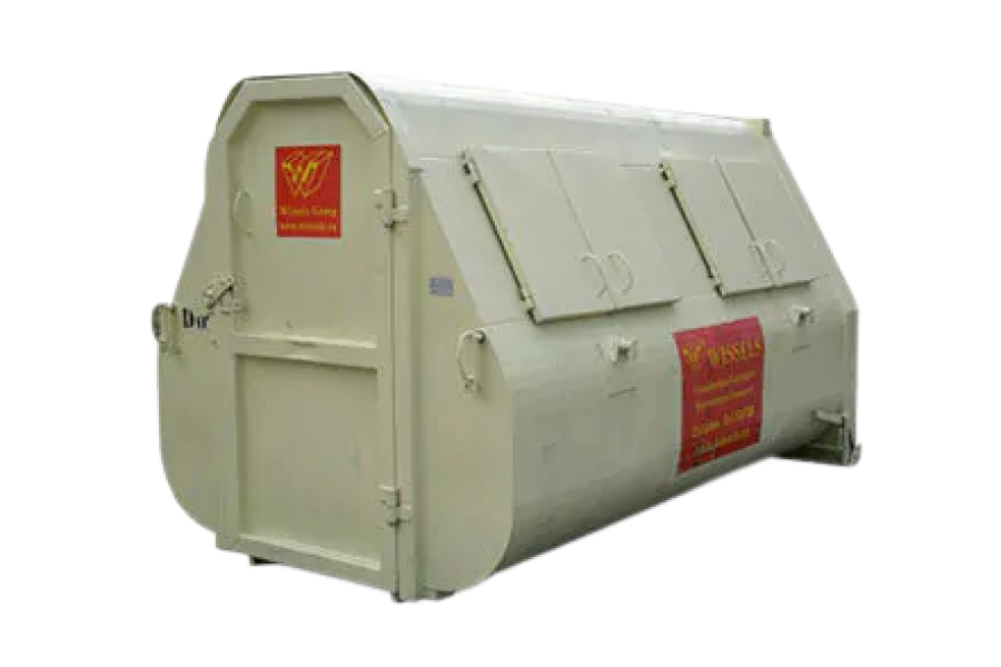 10m³ Gesloten dakafvalcontainer - Wissels Afvaltransport - 1