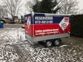 Tandemaanhanger met huif