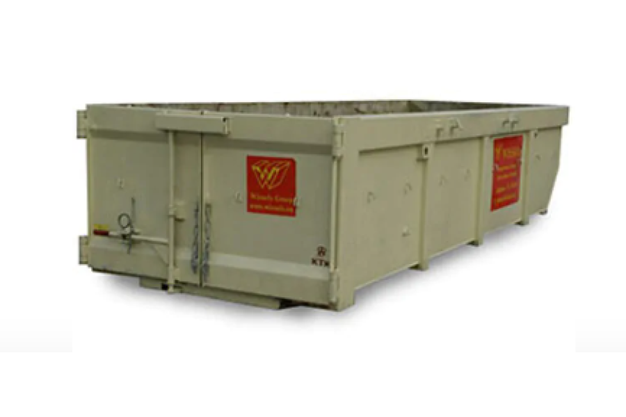 10m³ Met deur dakafvalcontainer - Wissels Afvaltransport - 1