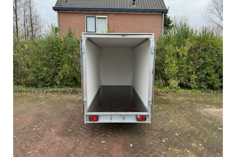 Gesloten aanhanger dubbelasser 3,0x1,3x1,5 meter  - Vosse verhuur - 2