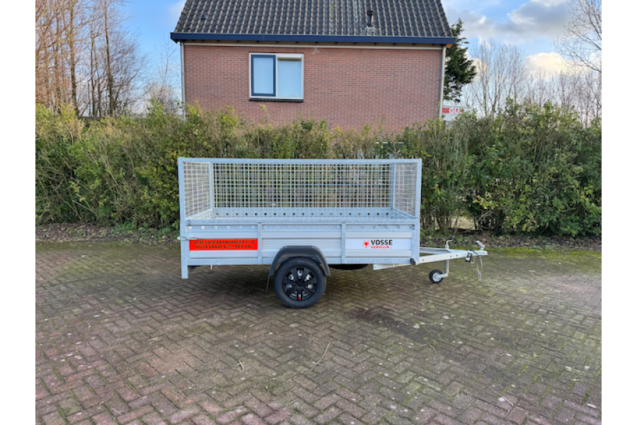 Groenaanhanger enkelasser 2,5x1,3x1,0 meter (750KG) - Vosse verhuur - 1