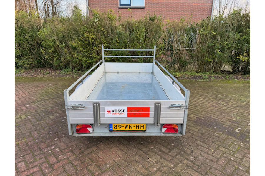 Open aanhanger dubbelasser 3,0x1,5x0,3 meter (2000KG) - Vosse verhuur - 3