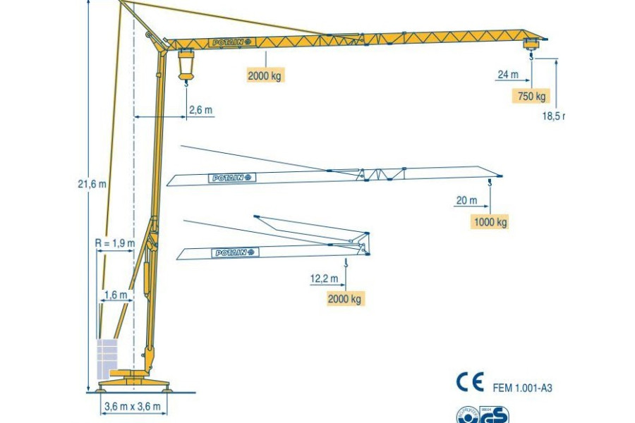 Hijskraan POTAIN HD16C - Pauls B.V. - 1