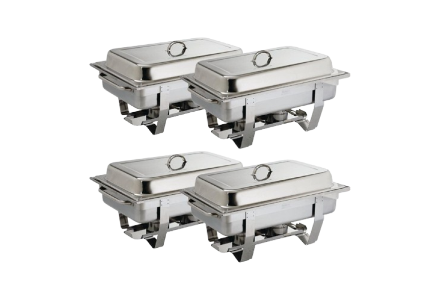 Chafing dish set van 4 - Party Verhuur Hollink - 1