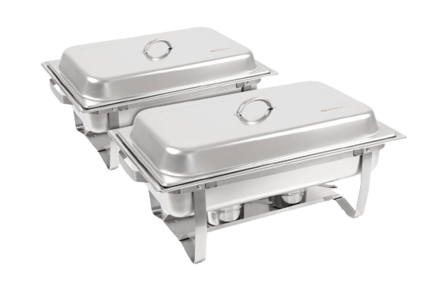 Chafing dish set van 2 - Party Verhuur Hollink - 1