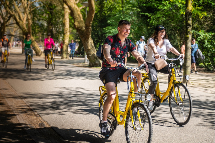 Stadsfiets met kleine fietstour Amsterdam - Yellow Bike - 1