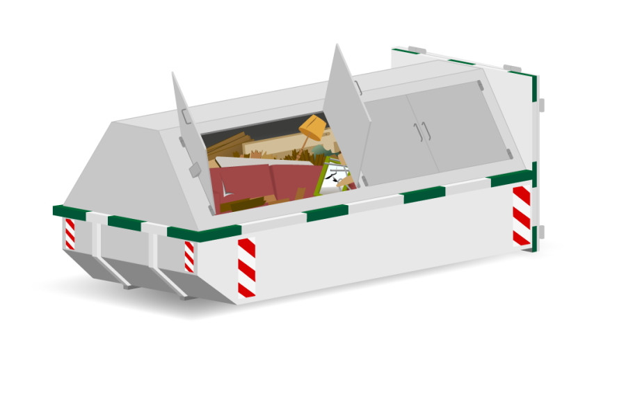 10m³ Gesloten grofvuilcontainer - Top Milieu Service - 1