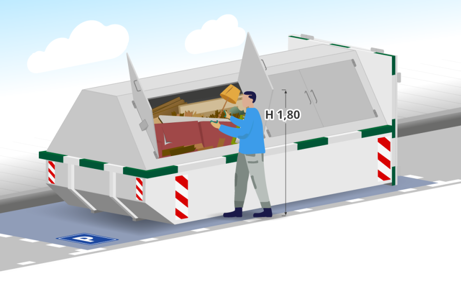 10m³ Gesloten grofvuilcontainer - Container Huren Nederland - 2