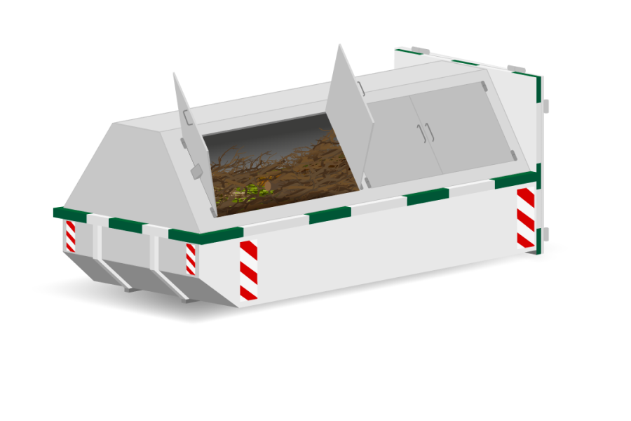 10m³ Gesloten tuin- en groenafvalcontainer - Nijhuis Milieu Service - 1