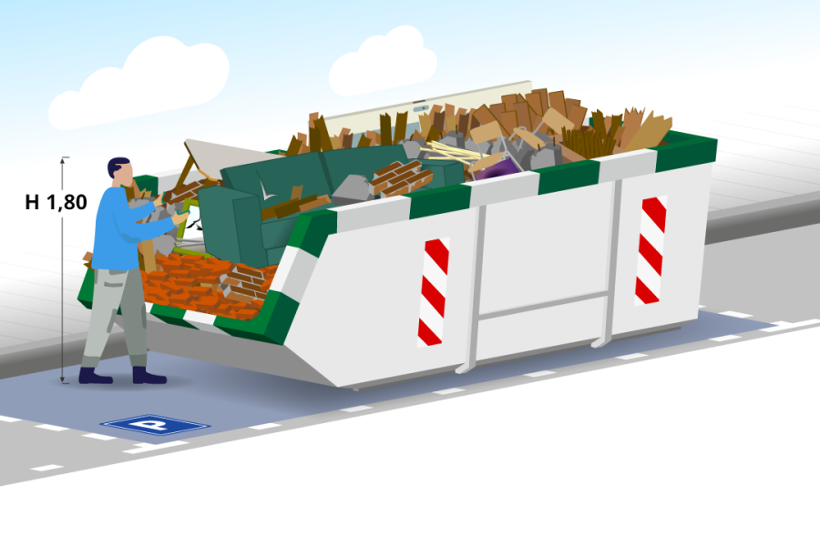 10m³ Bouw- en sloopafval container - Hartog Containers - 2