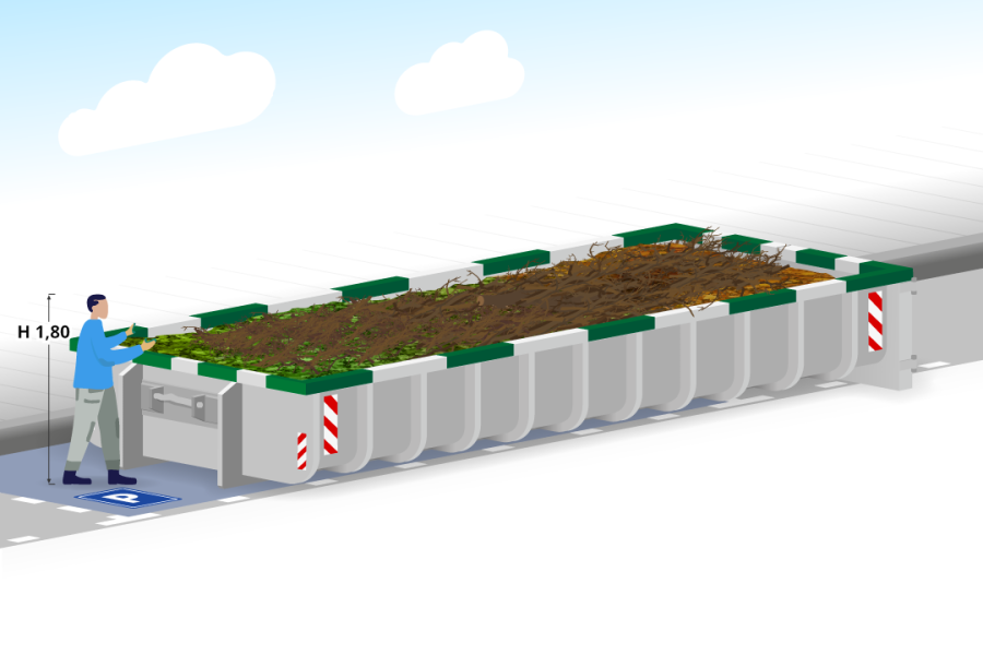 15m³ Tuin- en groenafvalcontainer - Hartog Containers - 2