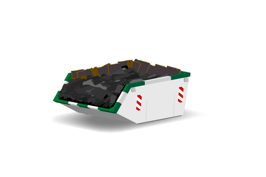 3m³ Dakafvalcontainer - Bork Recycling - 2