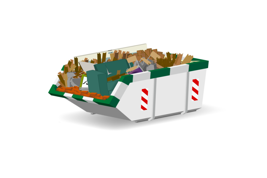 4m³ Bouw- en sloopafval container - Nijhuis Milieu Service - 1