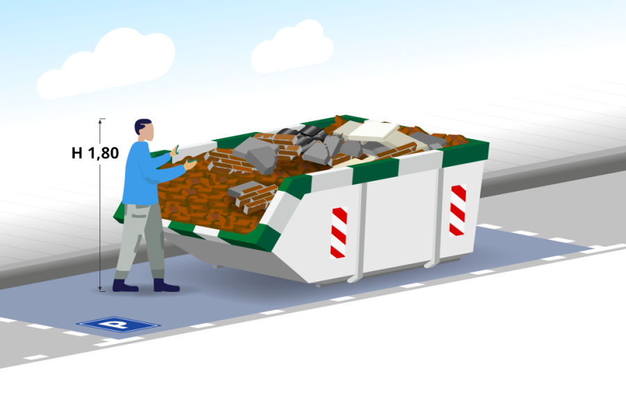 4m³ Puinafvalcontainer - Nijhuis Milieu Service - 2