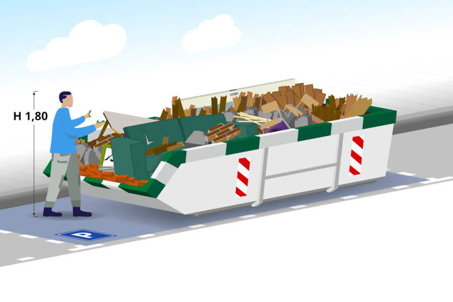 6m³ Bouw- en sloopafvalcontainer - Container Huren Nederland - 2