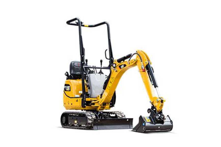 Minigraafmachine | Caterpillar | 0,9 ton - C. Sinke BV - zijaanzicht