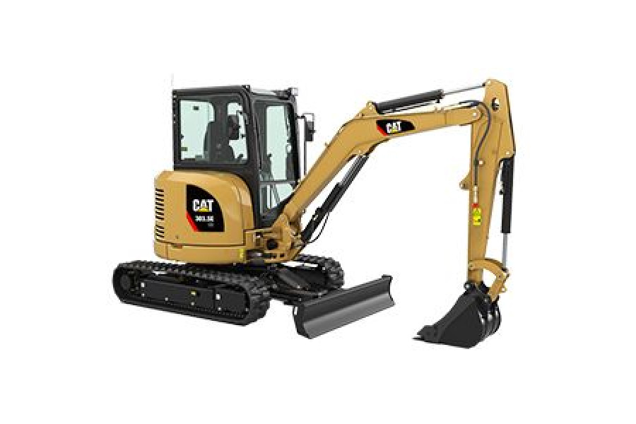 Minigraafmachine | Caterpillar | 3,5 ton - C. Sinke BV - zijaanzicht